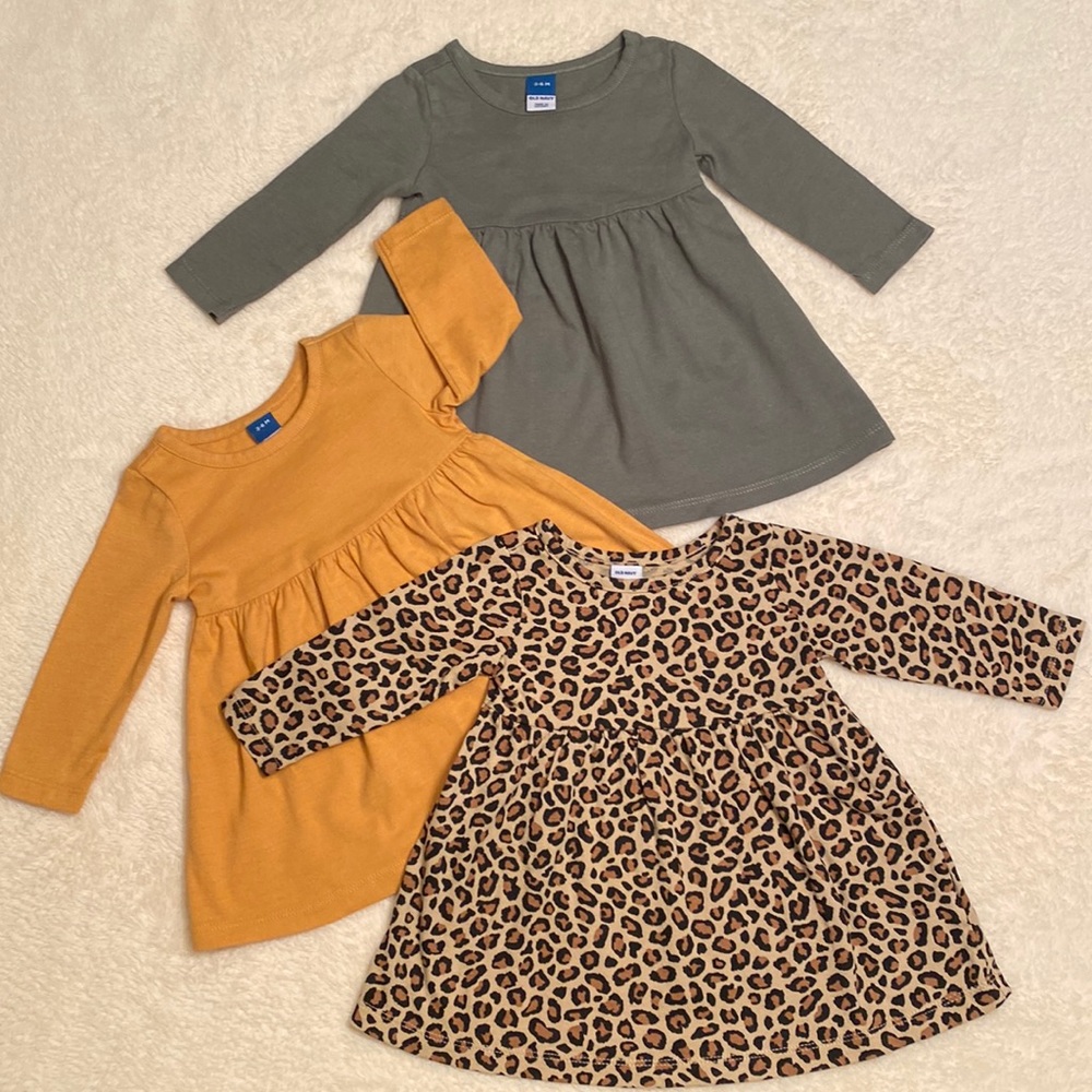 Three Cute 3-6 Month Old Navy Dresses